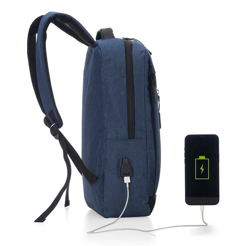 MOCHILA DE NYLON USB 21L