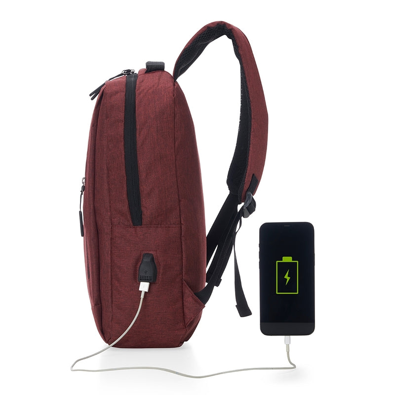 MOCHILA DE NYLON USB 21L